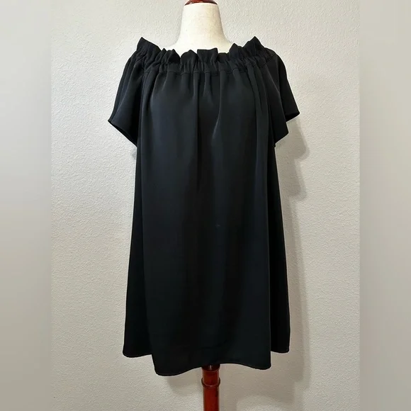 Pleione Black Off Shoulder Tunic - Picture 1 of 6